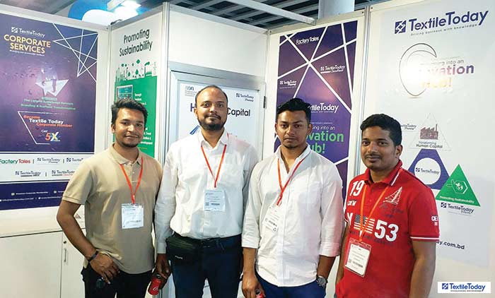 BD students @ Textile Today booth at ITMA