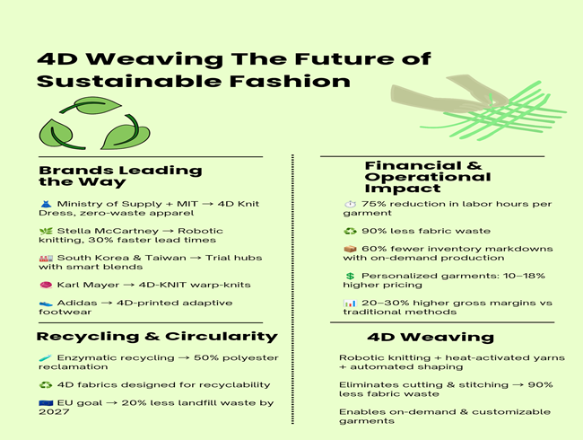 4D weaving for zero-waste fashion
