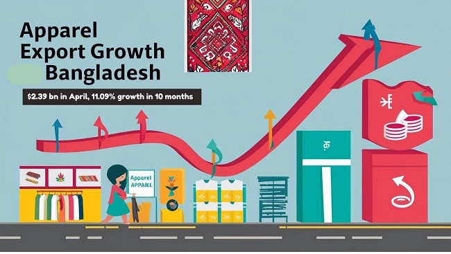 Apparel exports $2.39 bn in April, 11.09% growth in 10 months